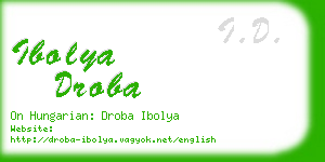 ibolya droba business card